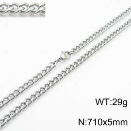 710×5mm Minimalist stainless steel necklace for men and women, niche design