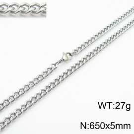 650×5mm Minimalist stainless steel necklace for men and women, niche design