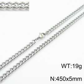 450×5mm Minimalist stainless steel necklace for men and women, niche design