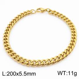 Japanese and Korean minimalist neutral style stainless steel double-sided grinding bracelet