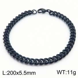 Japanese and Korean minimalist neutral style stainless steel double-sided grinding bracelet