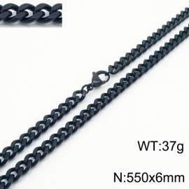 550×6mm Hip Hop Versatile Double Sided Grinding Cuban Chain Men's and Women's Necklaces Sweater Chain