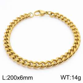Hip Hop Versatile Double Sided Grinding Cuban Chain Men's and Women's Bracelet