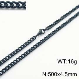 500x4.5mm Link Choker 18k Black Jewelry Stainless Steel Vine Chain Necklaces