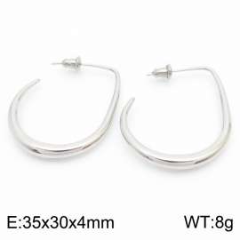 Advanced Geometric Round Tube U-shaped Stainless Steel Women's Earrings