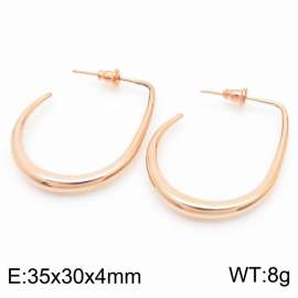 Advanced Geometric Round Tube U-shaped Stainless Steel Women's Earrings