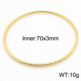 70 × 3mm Simple and Versatile Plain Ring Stainless Steel Women's Bracelet