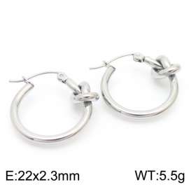 Specially Design Round Knots Hollow Earrings for Women Stainless Steel Trendy Jewelry