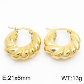 Chunky Stainless Steel Gold Hoop Earrings