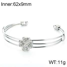 Stainless Steel Stone Bangle