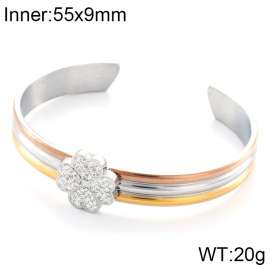 Stainless Steel Stone Bangle