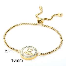 Stainless Steel Stone Bracelet（Mother's Day）