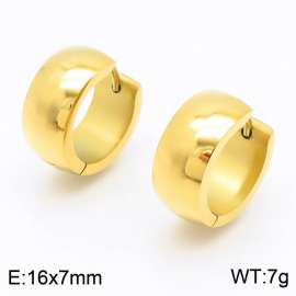 Hip hop simple titanium steel earrings  men's street fashion 7mm round ear buckle couple accessories