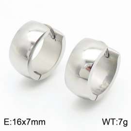 Hip hop simple titanium steel earrings  men's street fashion 7mm round ear buckle couple accessories