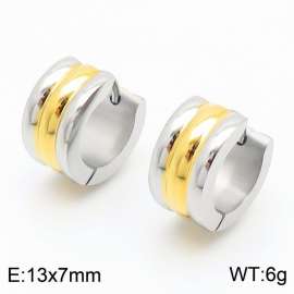 INS Wind geometry new titanium steel earrings between  gold stainless steel three layer circle earrings