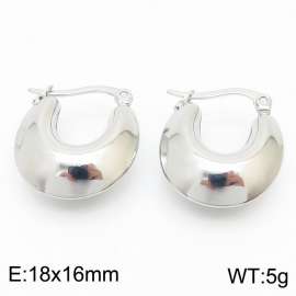 Women Stainless Steel Plump U Shape Earrings