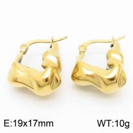 Chunky Stainless Steel Gold Hoop Earrings