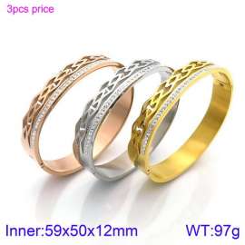 Stainless Steel Stone Bangle