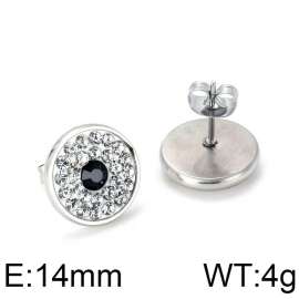 Stainless Steel Stone&Crystal Earring