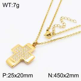 Stainless Steel Stone & Crystal Pendant