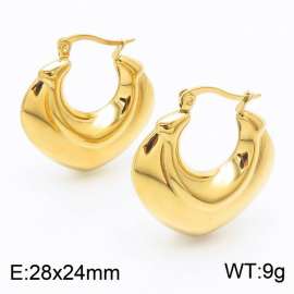 Women Gold-Plated Stainless Steel Love heart Shape Earrings