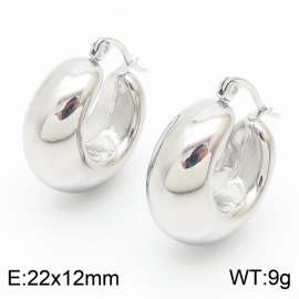 Women Stainless Steel Half Circle Shape Earrings