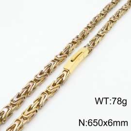 Creative, personalized, and fashionable 650mm loop chain gold stainless steel necklace