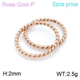 Stainless Steel Rose Gold-plating Ring