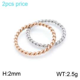 Stainless Steel Rose Gold-plating Ring