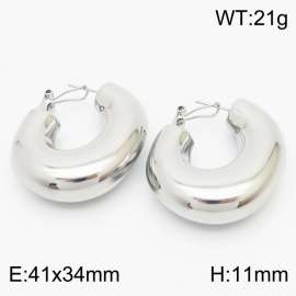 Women Stainless Steel Half Circle Earrings