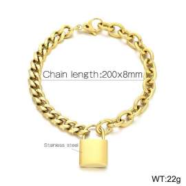 Stainless steel splicing chain lock head pendant bracelet
