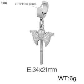 Stainless steel magic wand earrings