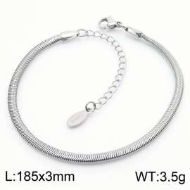 185x3mm Fashion Snake Chain Jewelry Herringbone Stainless Steel Bracelets