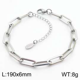 Hip Hop Jewelry Geometric Stainless Steel Bracelets Jewelry Paperclip Chain Bracelet Gift