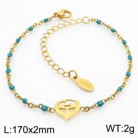 Halloween Pumpkin Vacuum Plating 18k green Bohemian Women's Stainless Steel Bracelet