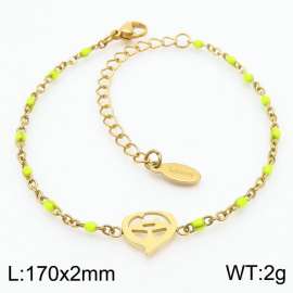 Halloween Pumpkin Vacuum Plating 18k yellow Bohemian Women's Stainless Steel Bracelet