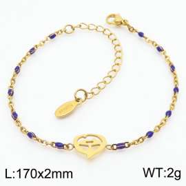 Halloween Pumpkin Vacuum Plating 18k purple Bohemian Women's Stainless Steel Bracelet