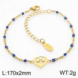 Halloween Pumpkin Vacuum Plating 18k blue Bohemian Women's Stainless Steel Bracelet