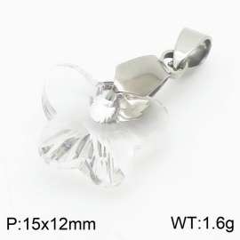 White Color Crystal Glass Butterfly Pendant For Women Jewelry