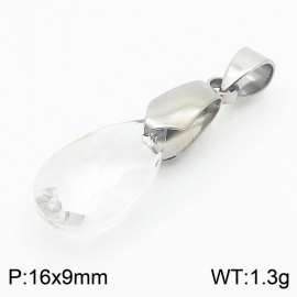 White Color Crystal Glass Water Droplet Pendant For Women Jewelry