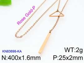 SS Rose Gold-Plating Necklace