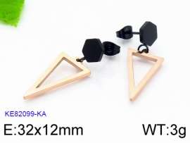 Stainless Steel Black-plating Earring