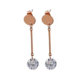 Stainless Steel Stone&Crystal Earring