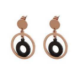 Stainless Steel Black-plating Earring