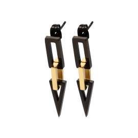 Stainless Steel Black-plating Earring