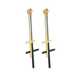 Stainless Steel Black-plating Earring