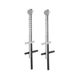 Stainless Steel Black-plating Earring