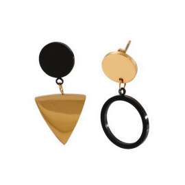 Stainless Steel Black-plating Earring