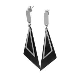 Stainless Steel Black-plating Earring