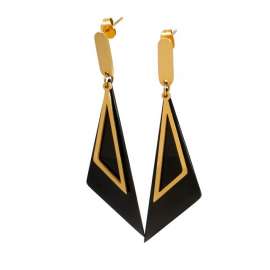 Stainless Steel Black-plating Earring